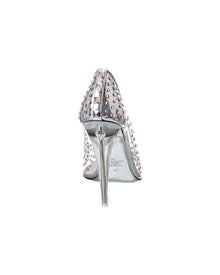 Valentino | Womens | Rockstud 110 Vinyl & Leather Pump | Silver