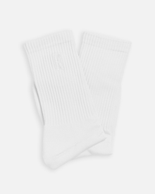 2 Pack | Terry Rib Socks | White