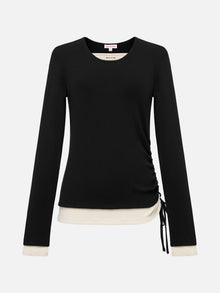 Slim-Fit Knit Base Layer Top | Black