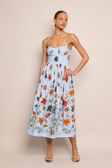 Alba Midi Dress | Botanica Blue