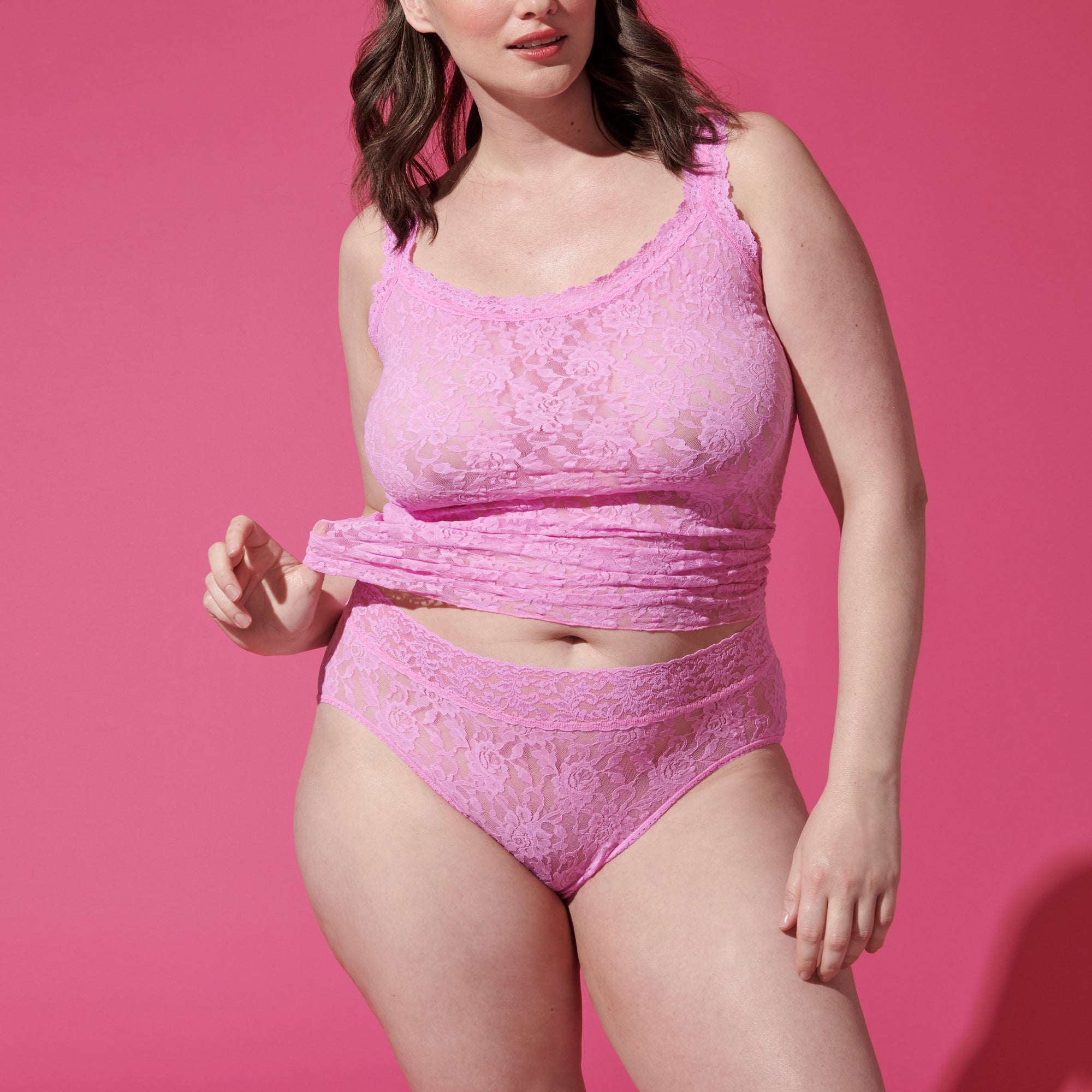 Signature Lace Original Rise Thong | Drifting Horizon Pink
