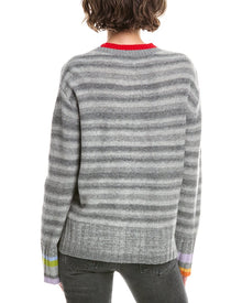 InCashmere | Womens | Striped Wool & Cashmere -Blend Sweater | Grey