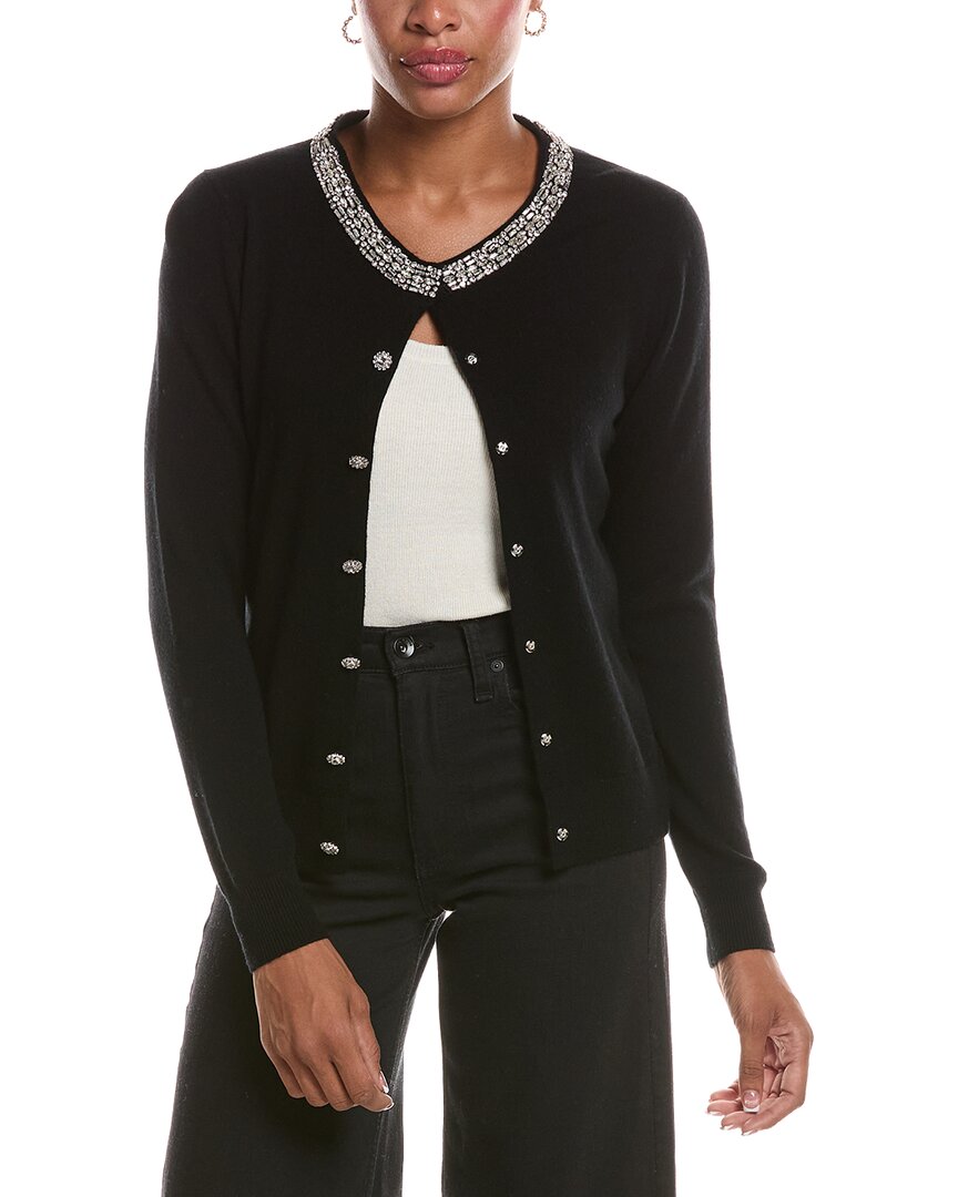 InCashmere | Womens | Wool & Cashmere-Blend Cardigan | Black