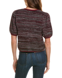 525 America | Womens | Marled Bow Front Cardigan | Red