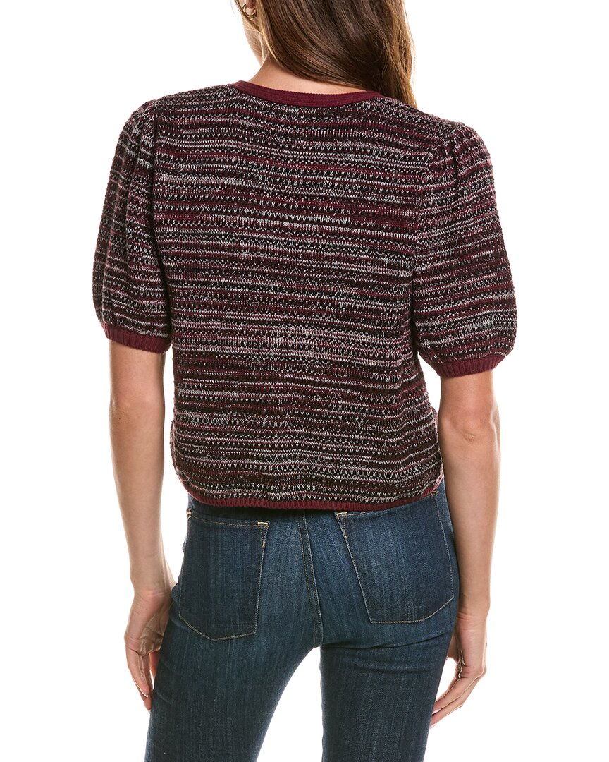 525 America | Womens | Marled Bow Front Cardigan | Red