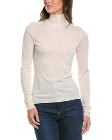 FRAME Denim | Womens | The Slim Turtleneck Wool Sweater | White