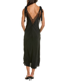 Bardot | Womens | Lydia Tie-Strap Midi Dress | Black