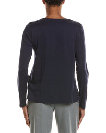 EILEEN FISHER | Womens | Round Neck T-Shirt | Blue