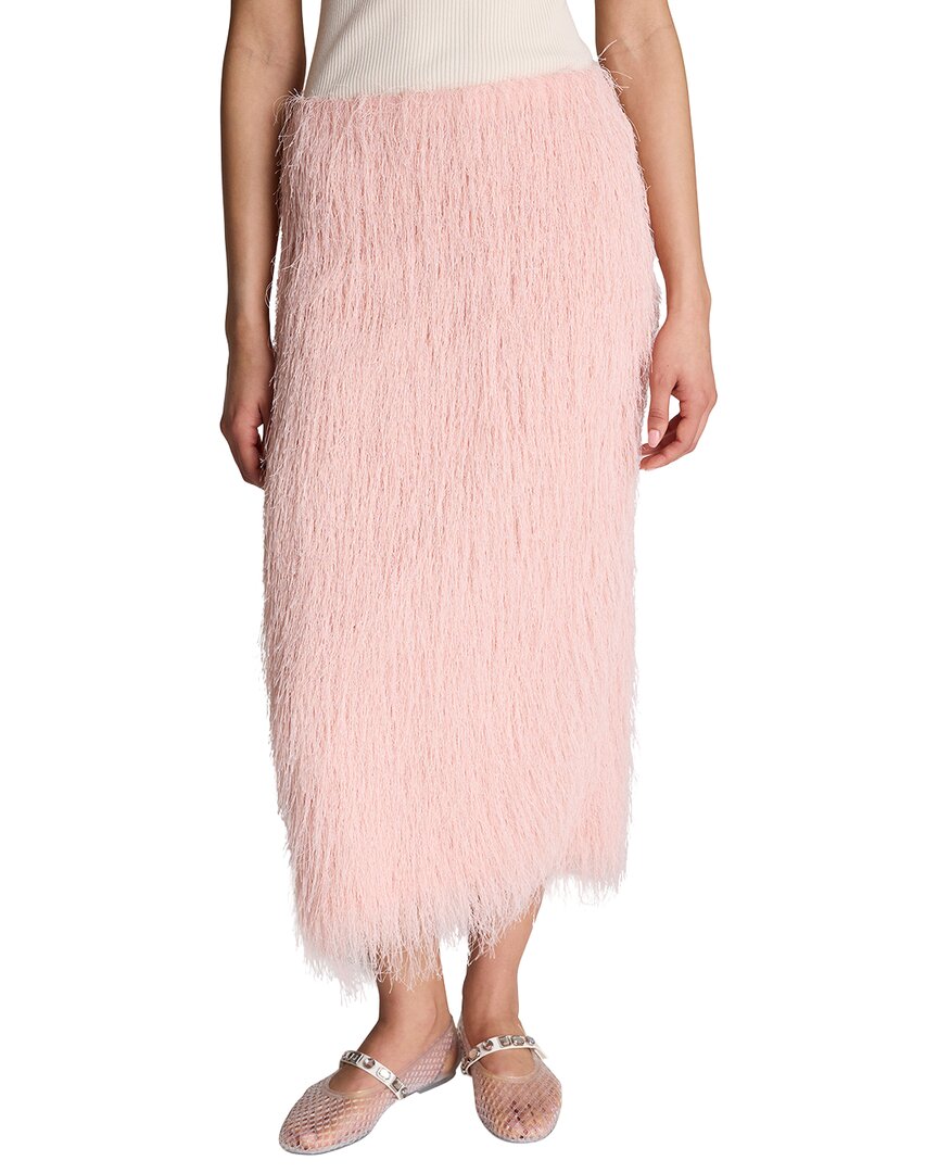 Kenneth Cole | Womens | Pull-On Center Back Slit Midi Skirt | Pink