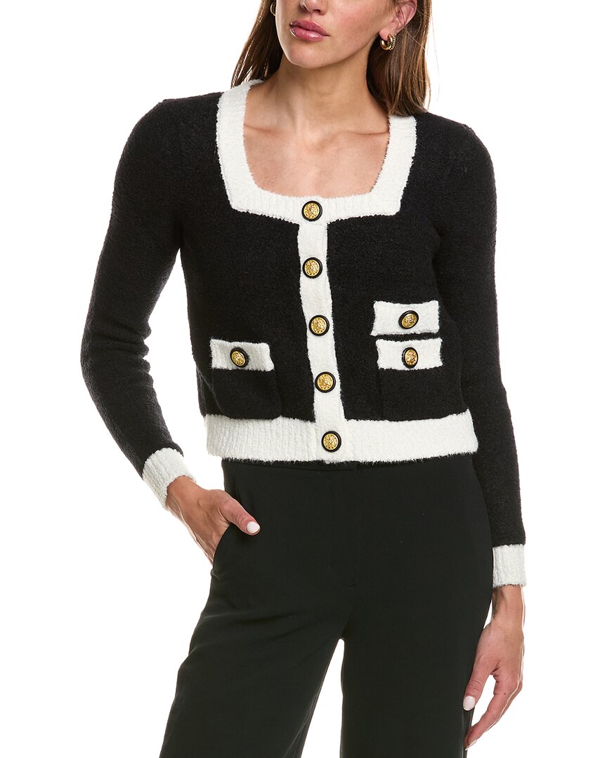 L'AGENCE | Womens | Monette Square Neck Cardigan | Black