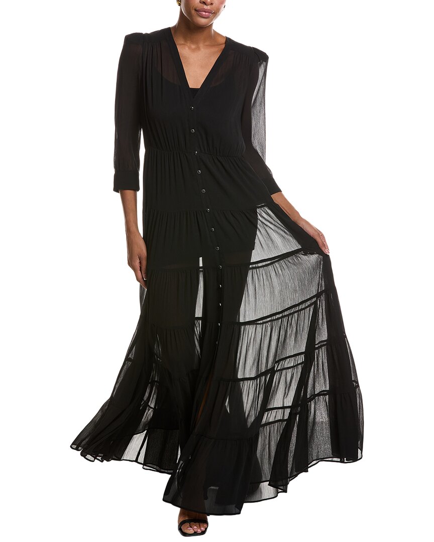 L'AGENCE | Womens | Seraphina Tiered Maxi Dress | Black