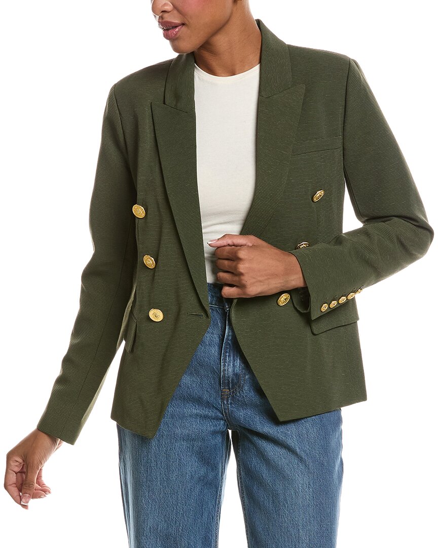 L'AGENCE | Womens | Kenzie Double-Breasted Blazer | Green Multi