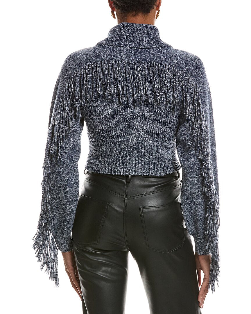 L'AGENCE | Womens | Maddison Fringe Turtleneck | Blue