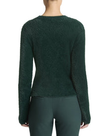 Vince | Womens | Eyelash Crew Neck Sweater | Green