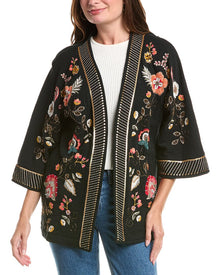Johnny Was | Womens | Biya Short Kimono | Black