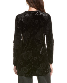 Johnny Was | Womens | Embossed Stretch Velvet Tunic | Black