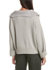 rag & bone | Womens | Quinn Polo Wool-Blend Sweater | Grey