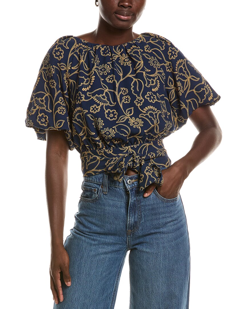 tyler boe | Womens | Hannah Print Knit Top | Navy