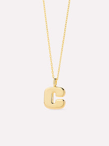 14K Gold Plated Sterling Silver Initial Pendant Necklaces For Women Ana Luisa Bubble Letter Necklace