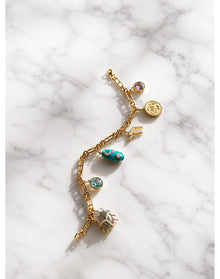 14kt Yellow Gold Blue Topaz Charm | 14K Yellow Gold