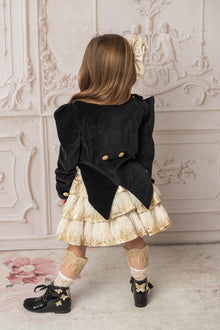 Girl | Charlie Velour Girls' Jacket | Black