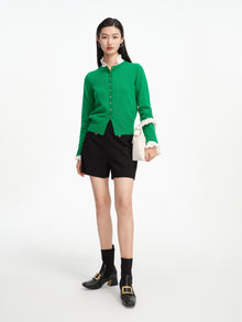 Wool Cardigan | Green