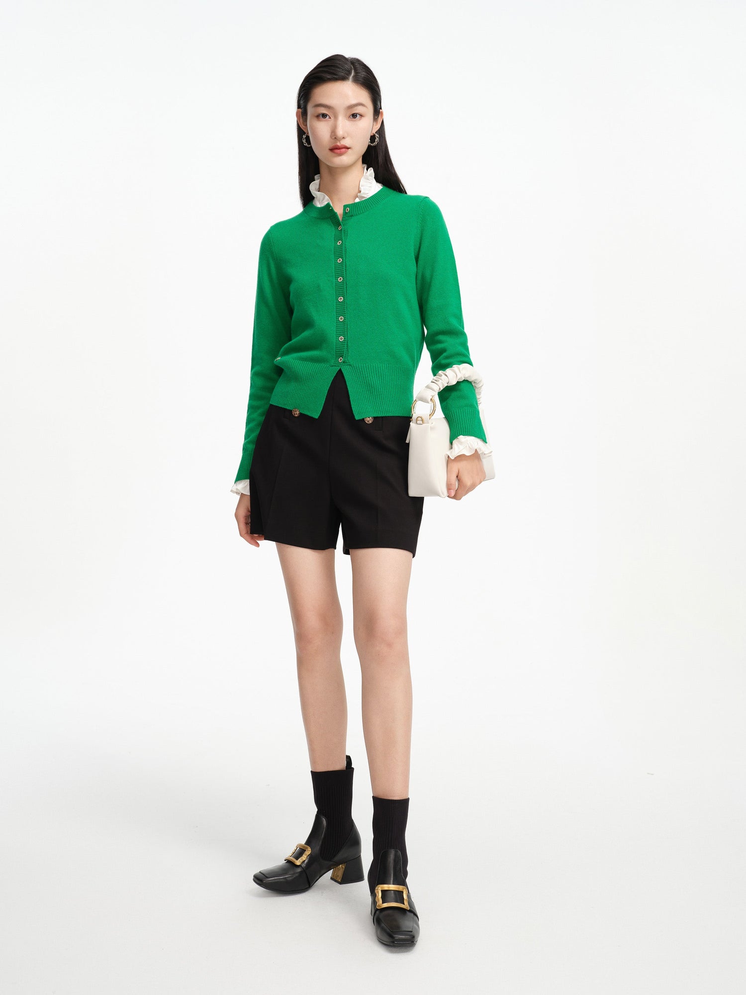 Wool Cardigan | Green