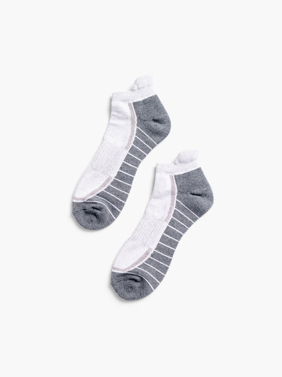 Atlas Ankle Sock - White/Charcoal