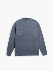 Men's Atlas Waffle Roll Neck Sweater - Indigo Heather