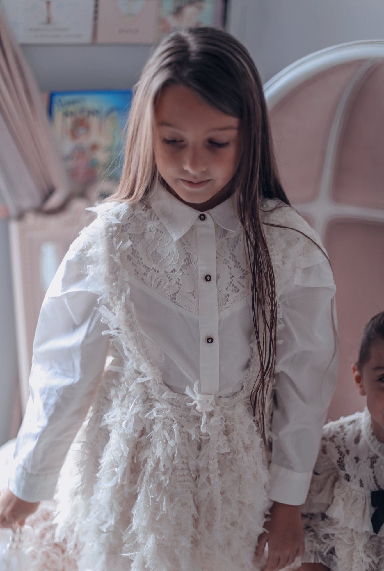 Girl | Ivanna Blouse and Skirt Set | Ivory