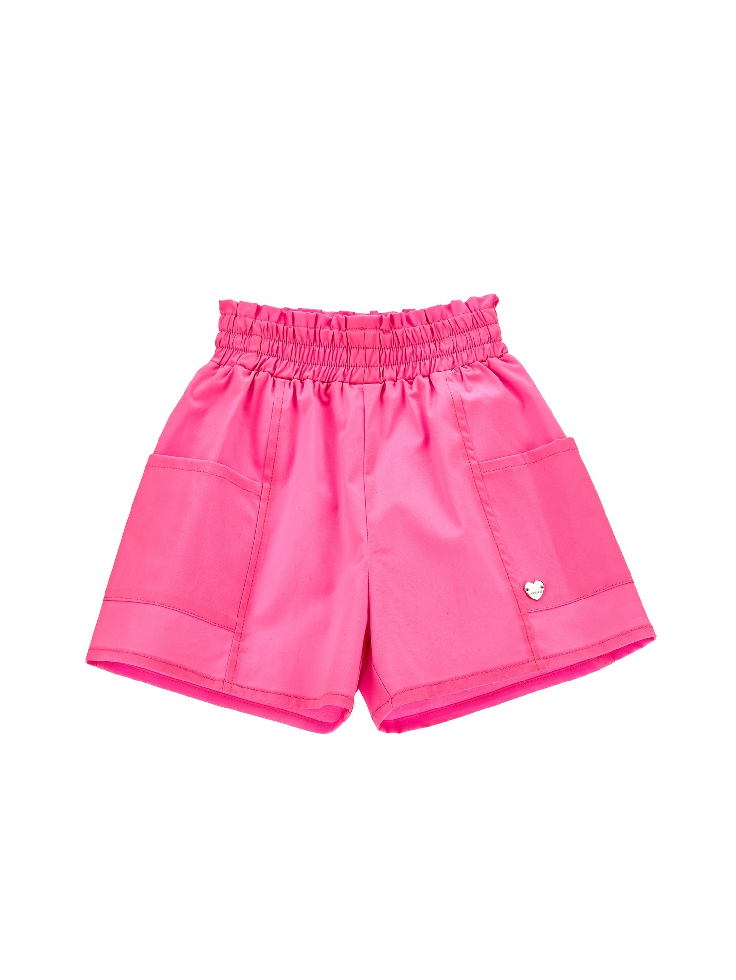 Girls | Gabardine Bermuda Shorts With Pockets | Peach Pink