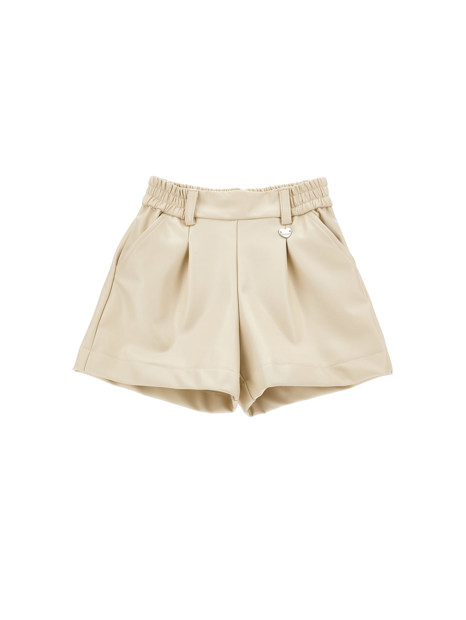 Girls | Coated Fabric Shorts | Ecru
