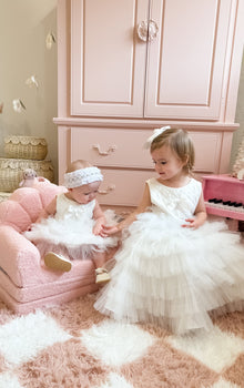 Girl | Tutu Tulle White Hair Sash | Pink