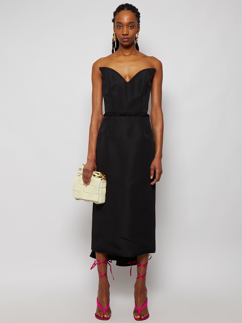 Women | Markarian | Lottie Silk Faille Strapless Dress | Black