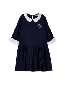 Girls | Viscose Jersey Dress | Dark Blue