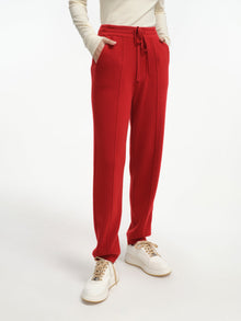 Cashmere Jogger Pants | Red