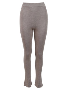 Magda Butrym | Fitted Knit Trousers | Beige