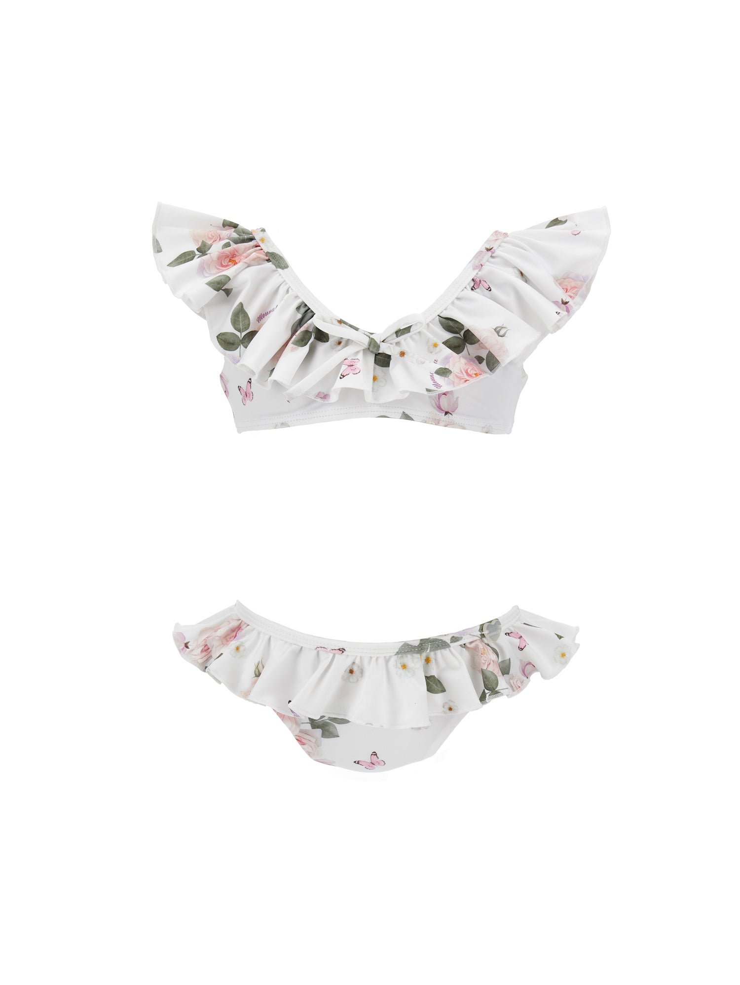 Girls | Flower Two-Piece Swimsuit | White
