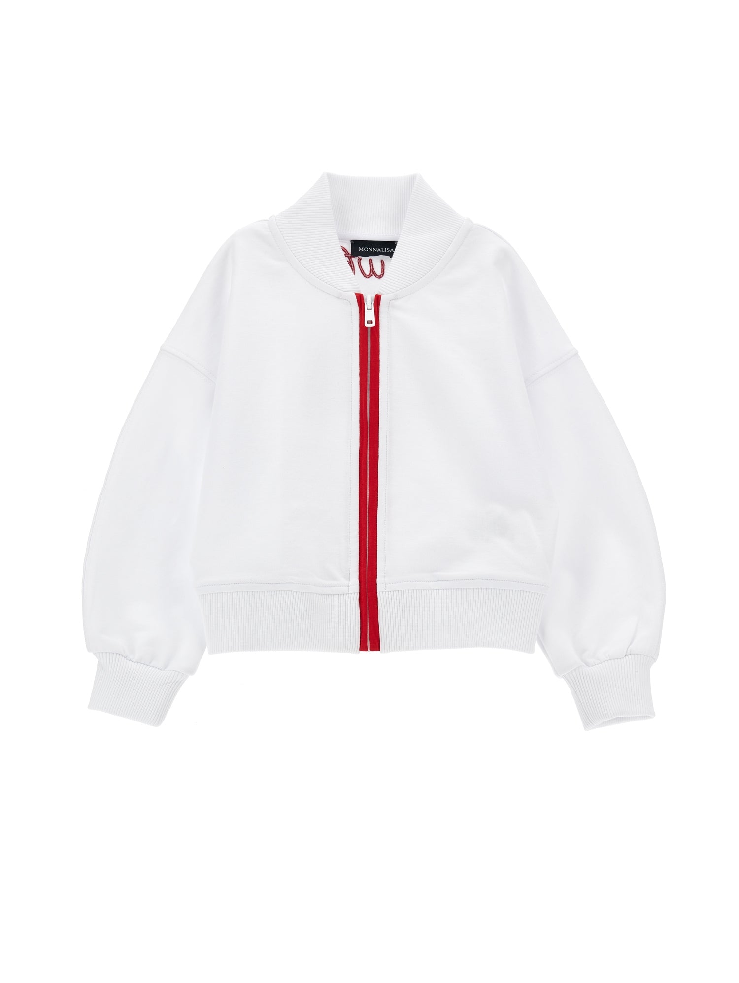 Girls | Open Sweatshirt With Sequins | White