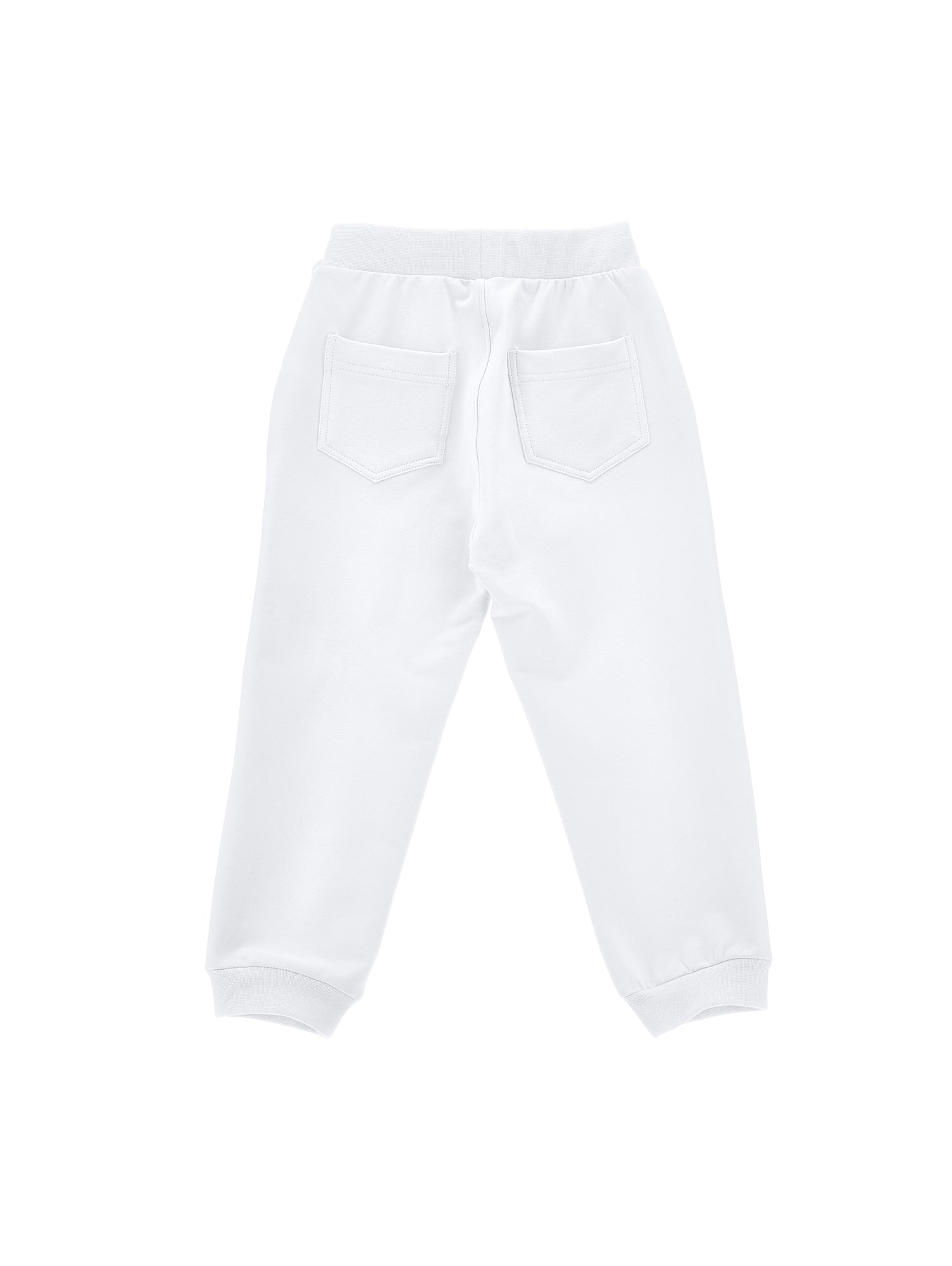 Girls | Jogger Sweatshirt With Peach Blossoms | White