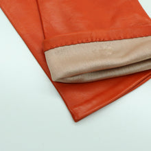 Womens | Made In Italy Long Leather Gloves | Orange