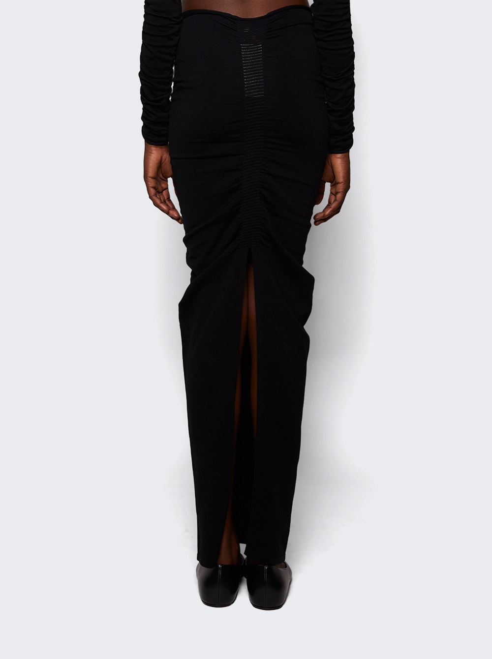 Women | alexanderwang | Ruched Midi Skirt Black