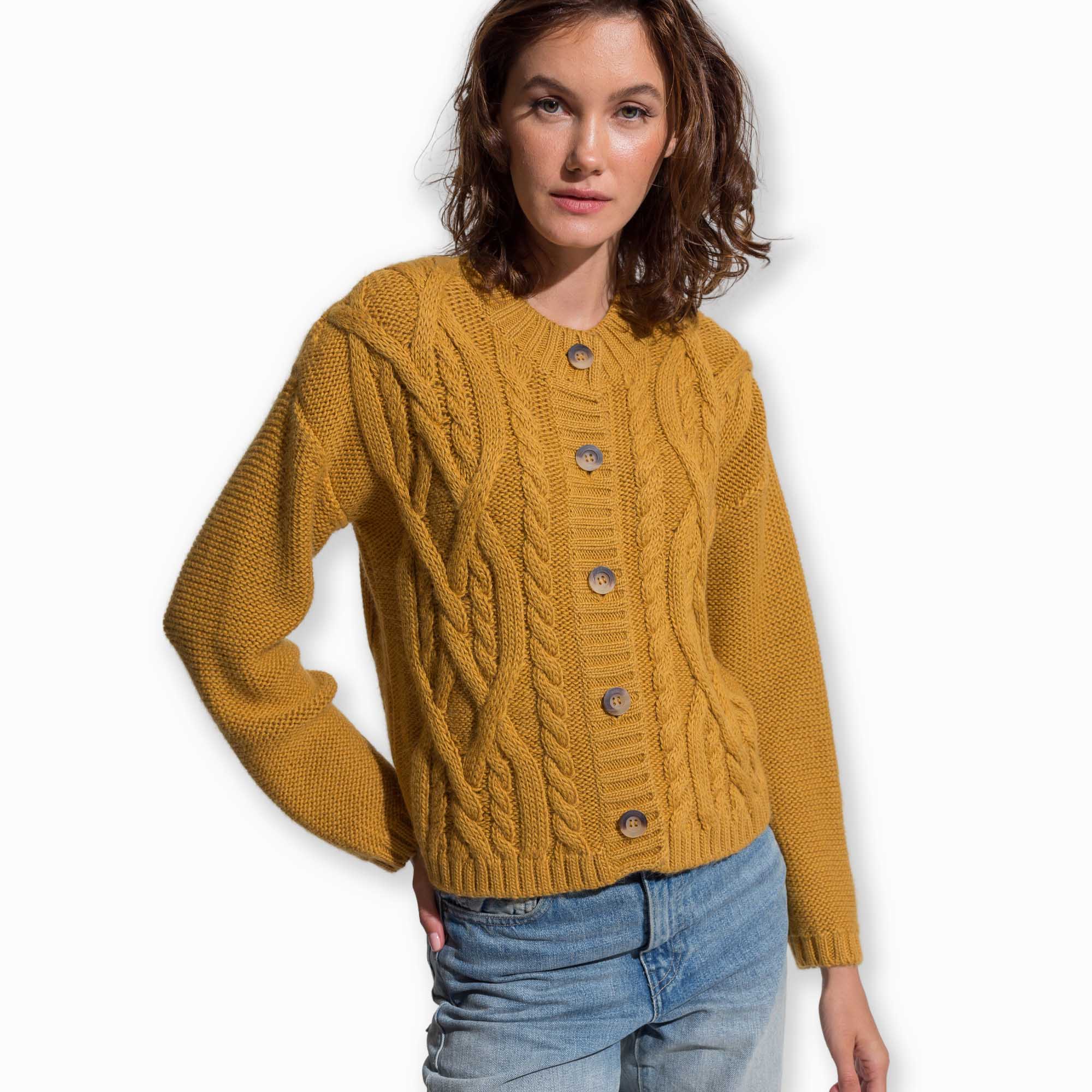Buckley Cardigan | Ochre