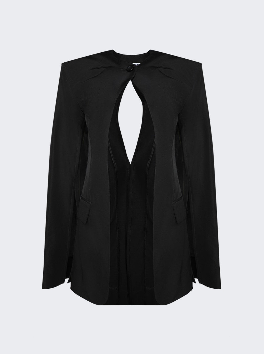 Women | alexanderwang | Collarless Jacket With Slits | Black