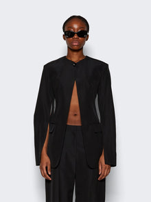 Women | alexanderwang | Collarless Jacket With Slits | Black