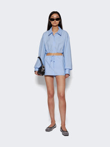 Women | alexanderwang | Drawstring Mini Skort Chambray | Blue