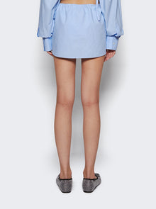 Women | alexanderwang | Drawstring Mini Skort Chambray | Blue