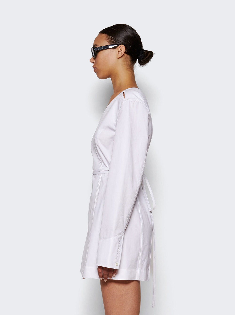 Women | alexanderwang | Slit Tailored Shirtdress | White