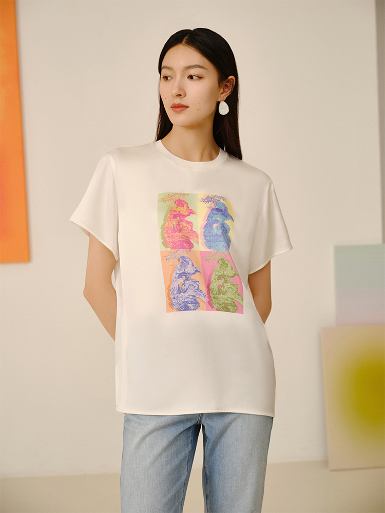 Crepe T-shirt | White