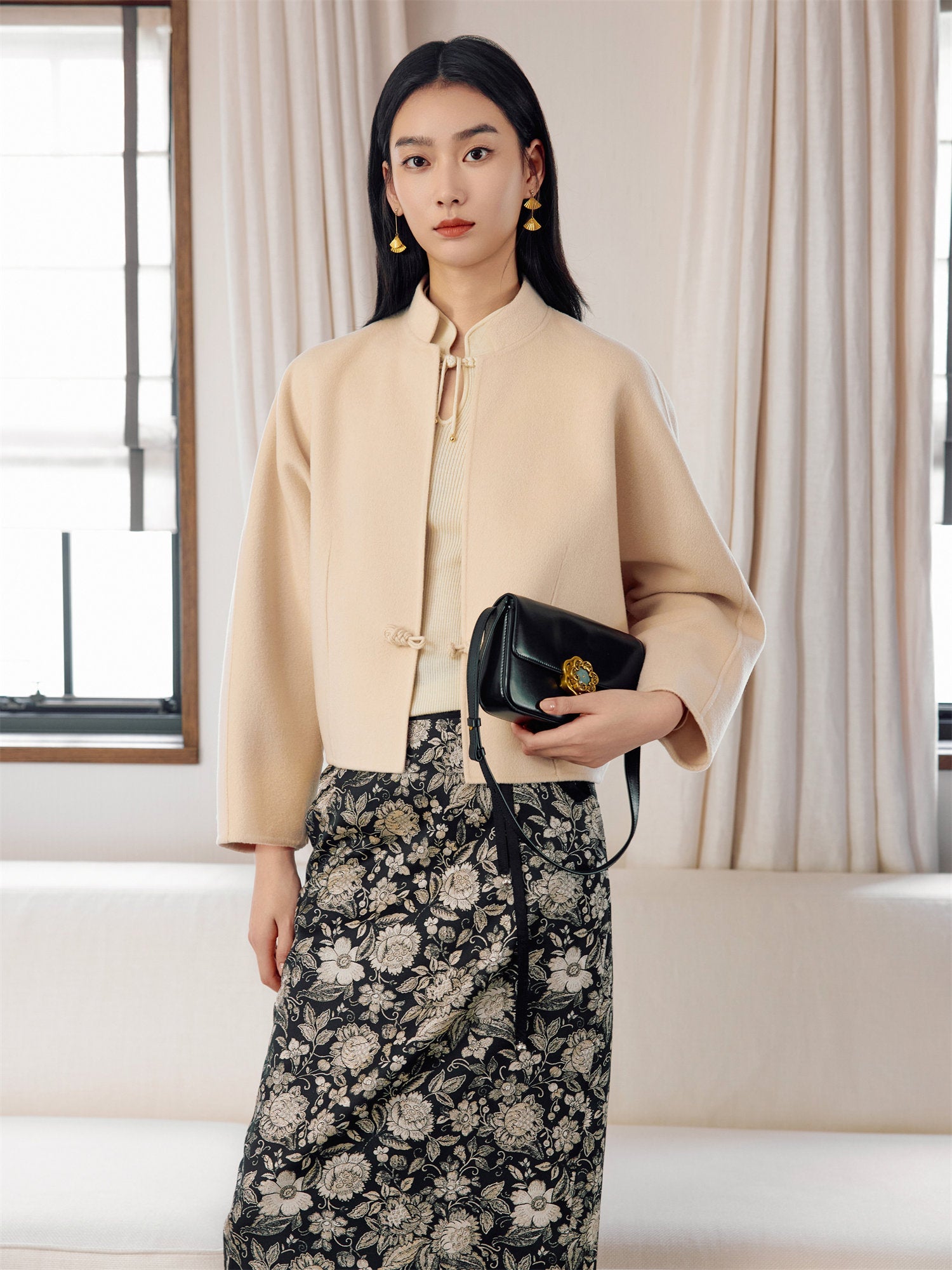 Elegant Woolen Coat | Beige